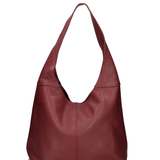 Red handbag on a white background