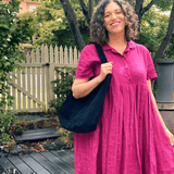 Italian suede slouchy hobo bag