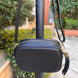 Sidekick leather crossbody bag black