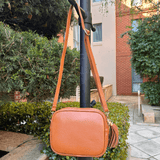 Sidekick leather crossbody bag tan