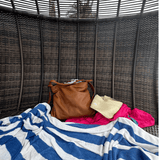 2-in-1 convertible backpack in tan