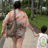 Taupe leather convertible backpack