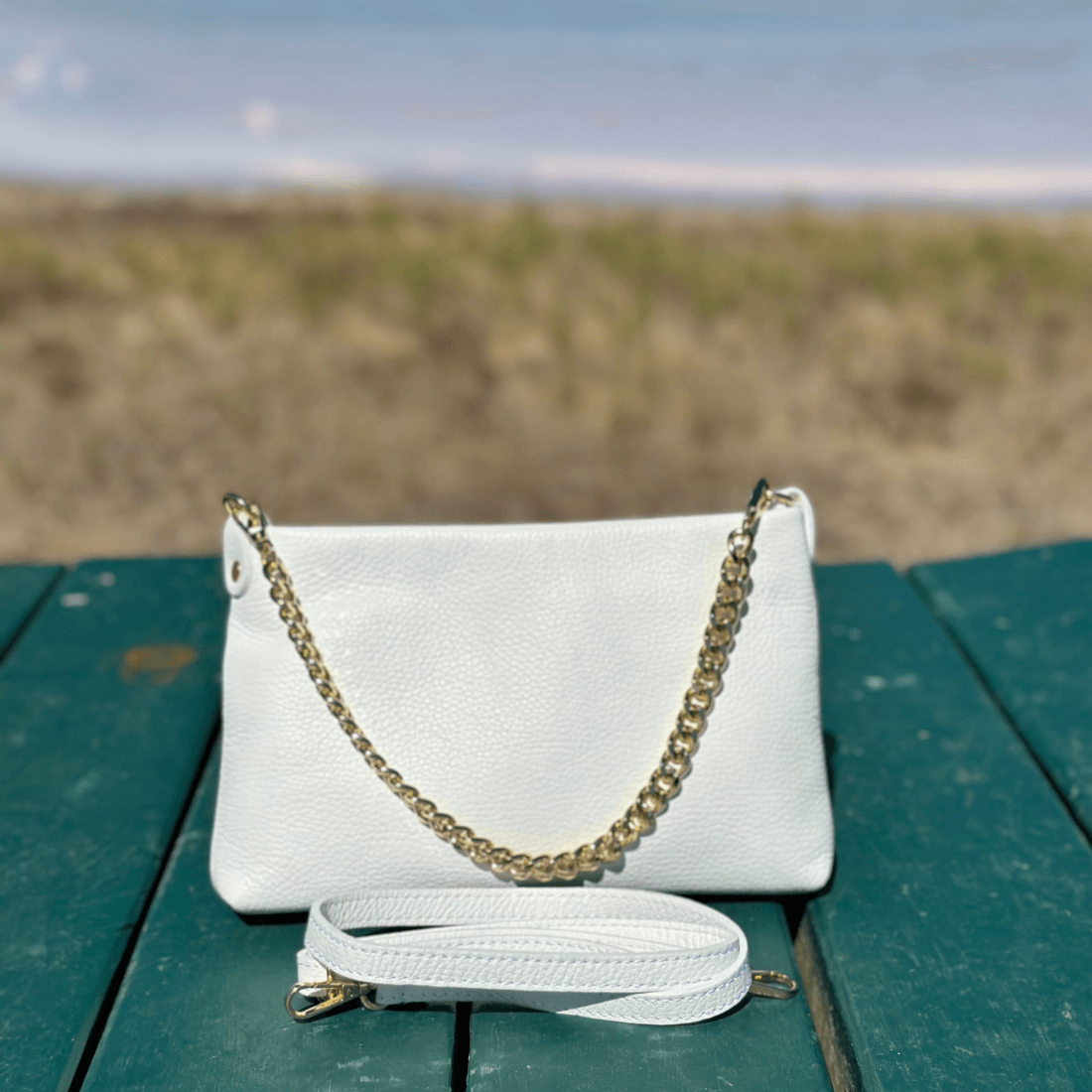 Cross body top bag chain