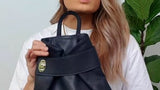 Black Leather Backpack Womens Video