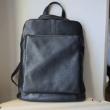 Black leather backpack womens