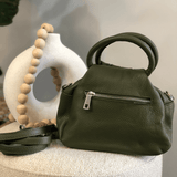 Olive green leather bags australia backside