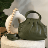 Olive green leather crossbody bags australia