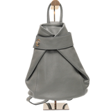 Grey leather backpack