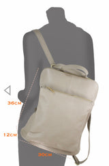 Zamina Convertible Leather Backpack