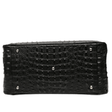 Black leather tote bag base