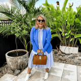 Tan leather tote bag australia on model