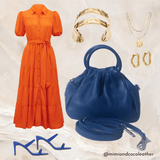 Maria tote cobalt blue leather bag