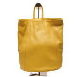 Mustard Pebbled Leather Backpack