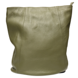 Olive Green Pebbled Leather Backpack