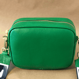 Silvia leather crossbody bag with wide strap