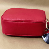 Silvia leather crossbody bag with wide strap