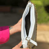 White cross body bags