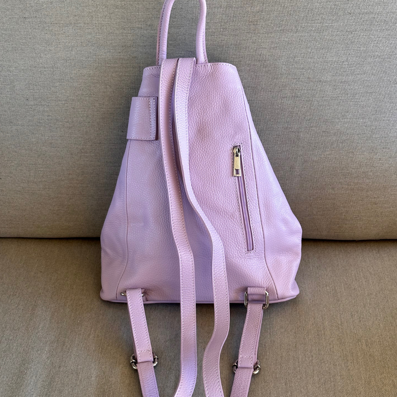 Lilac leather backpack Clearance