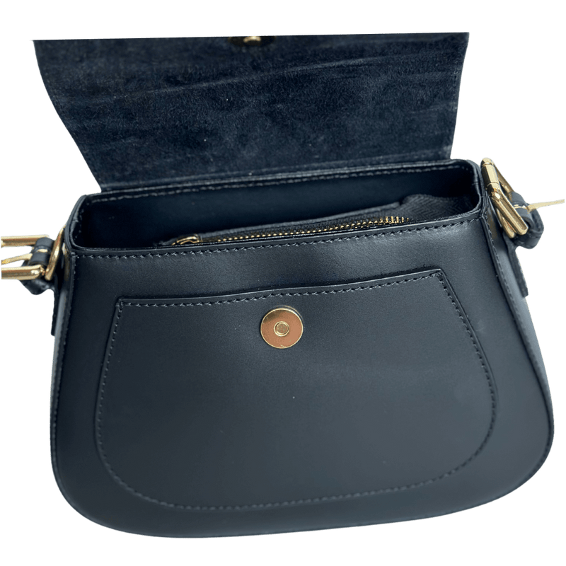 Black crossbody tote bag