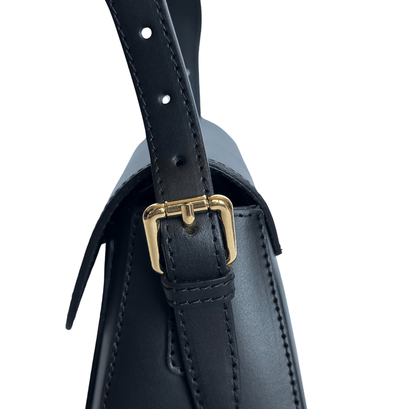 Black soft leather crossbody bags Australia