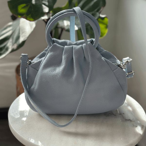 Blue leather crossbody bag australia