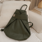 Elegant Viola Italian Pebble Leather Backpack for Women