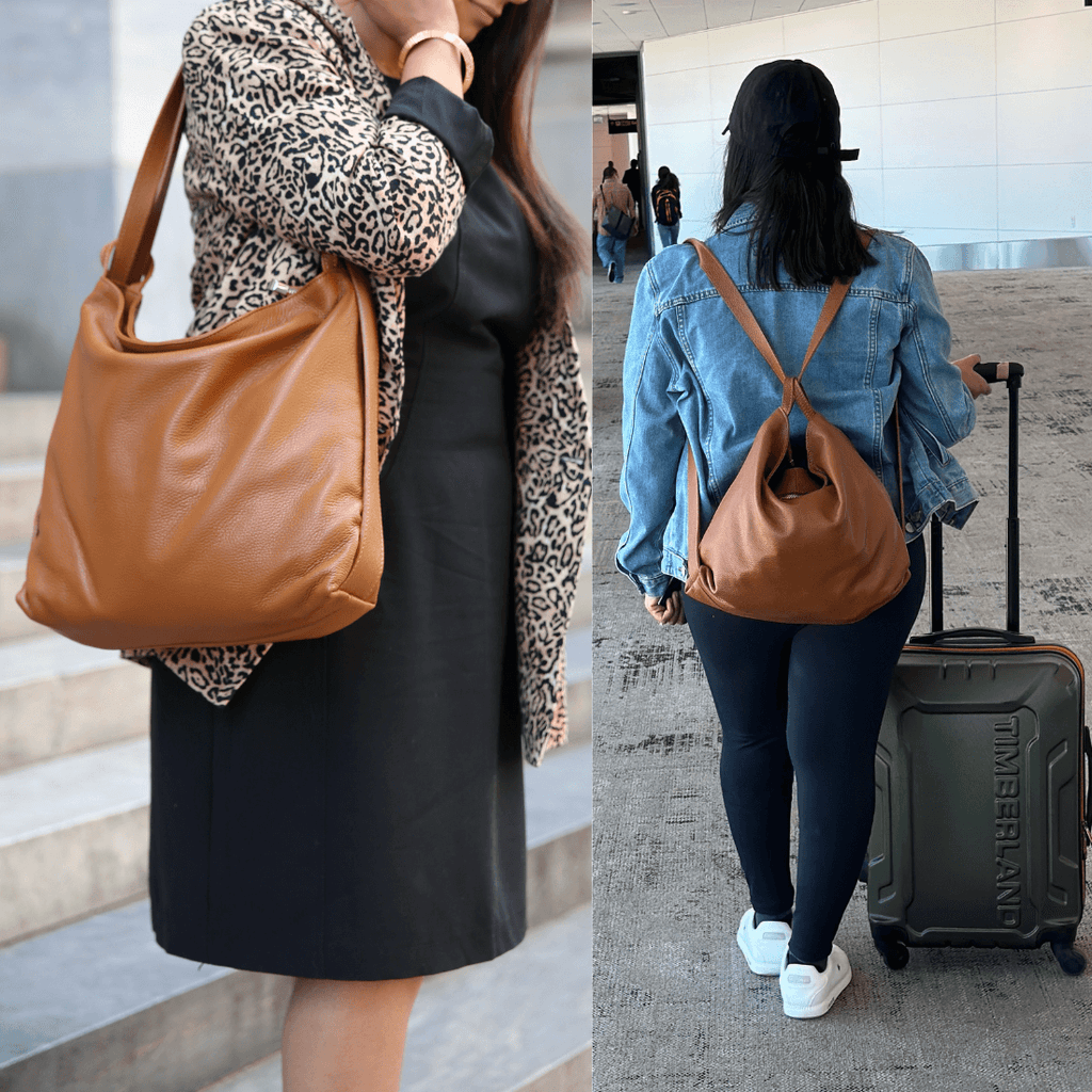 Buy Leather Backpack Crossbody Convertible Backpack Purse Distressed Brown  Shoulder Bag Hobo Handbag Bag Handmade With Love Online in India - Etsy