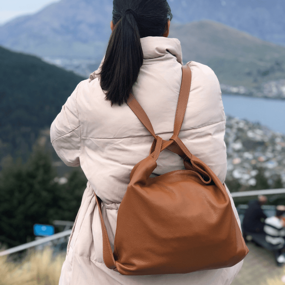 Convertible Backpack Handbag | Italian Leather Backpack