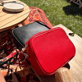 Red leather crossbody bags australia