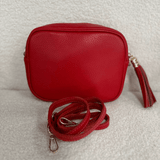 Sidekick leather crossbody bag in red