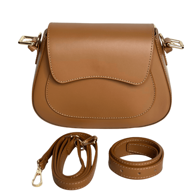 Tan wide strap crossbody bag Australia