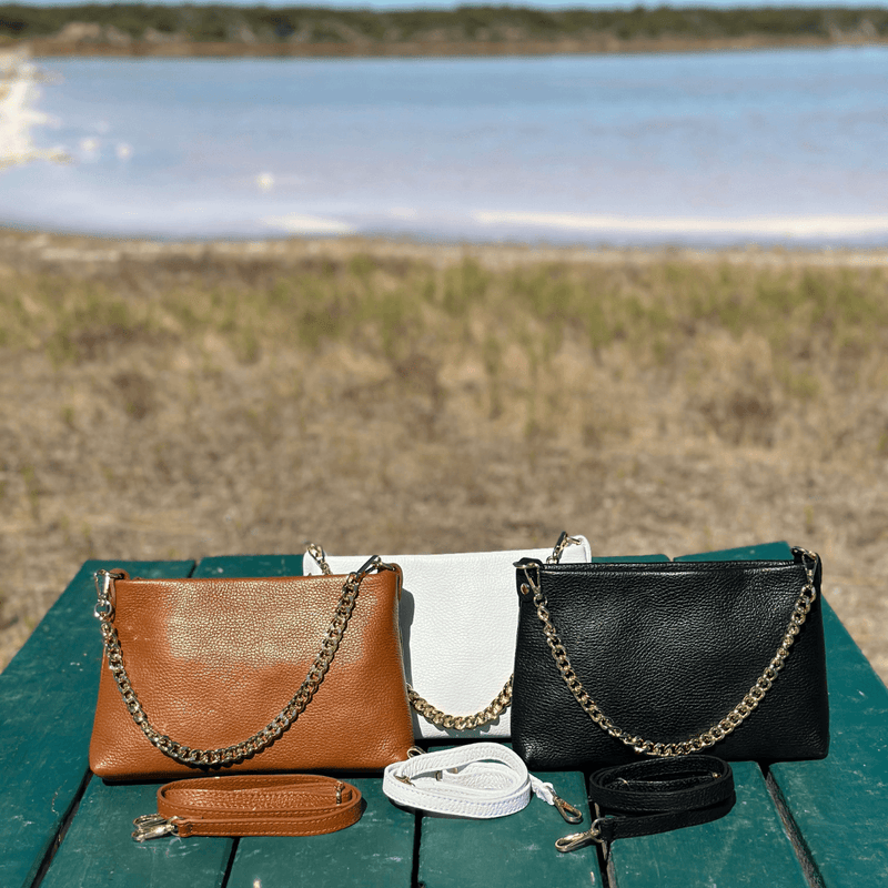 Cross body leather bags australia deals