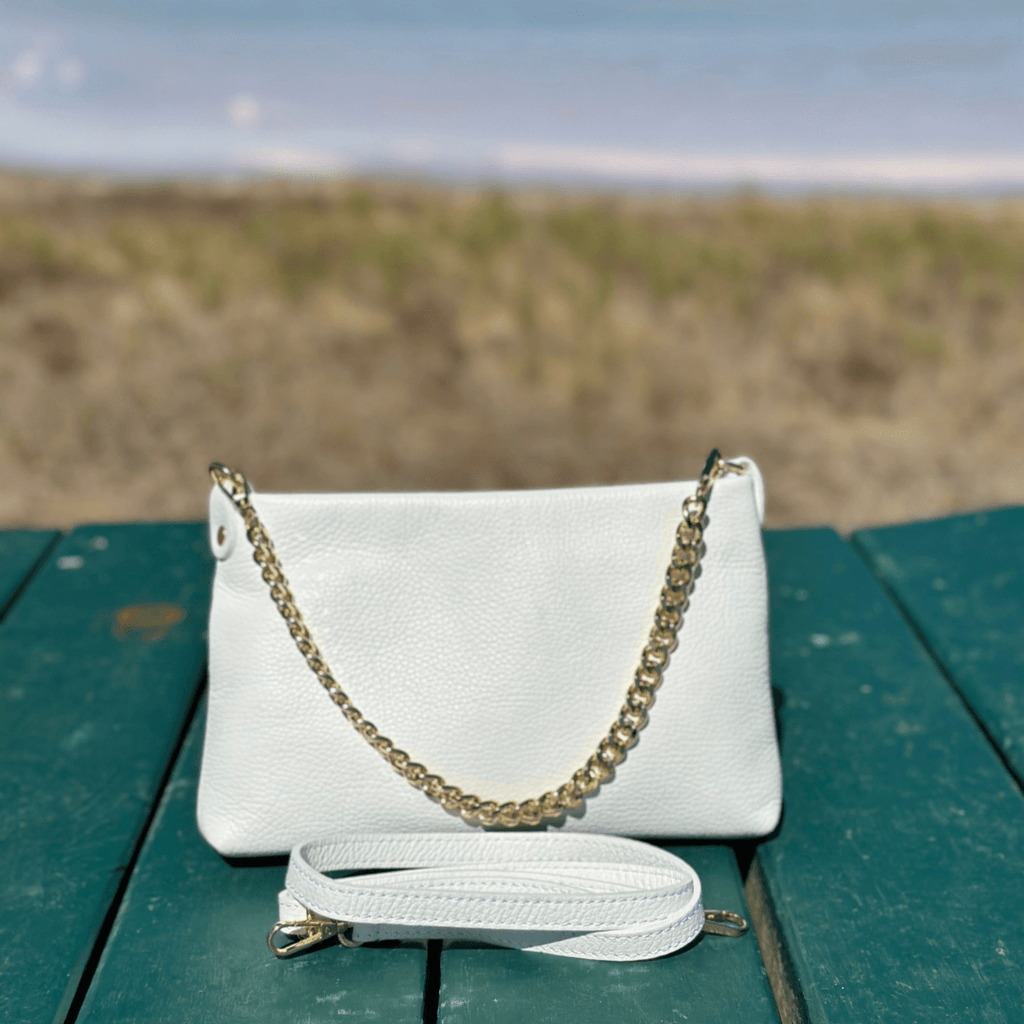Gold best sale crossbody clutch