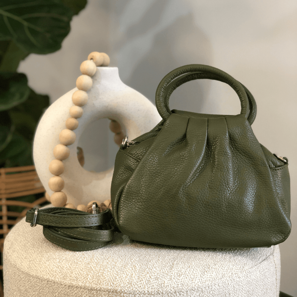 Green leather handbags australia sale