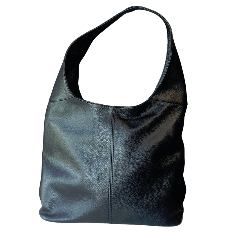 Black  leather shoulder bag