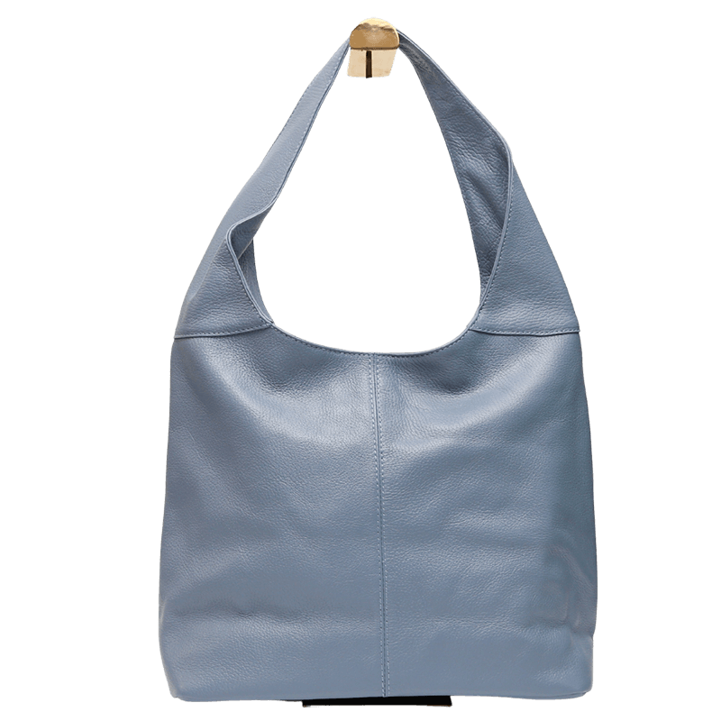 Soft Blue leather shoulder bag 