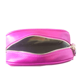 Silvia leather crossbody bag with wide strap